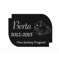 nagrobek dla zwierząt - tablica dla szynszyli